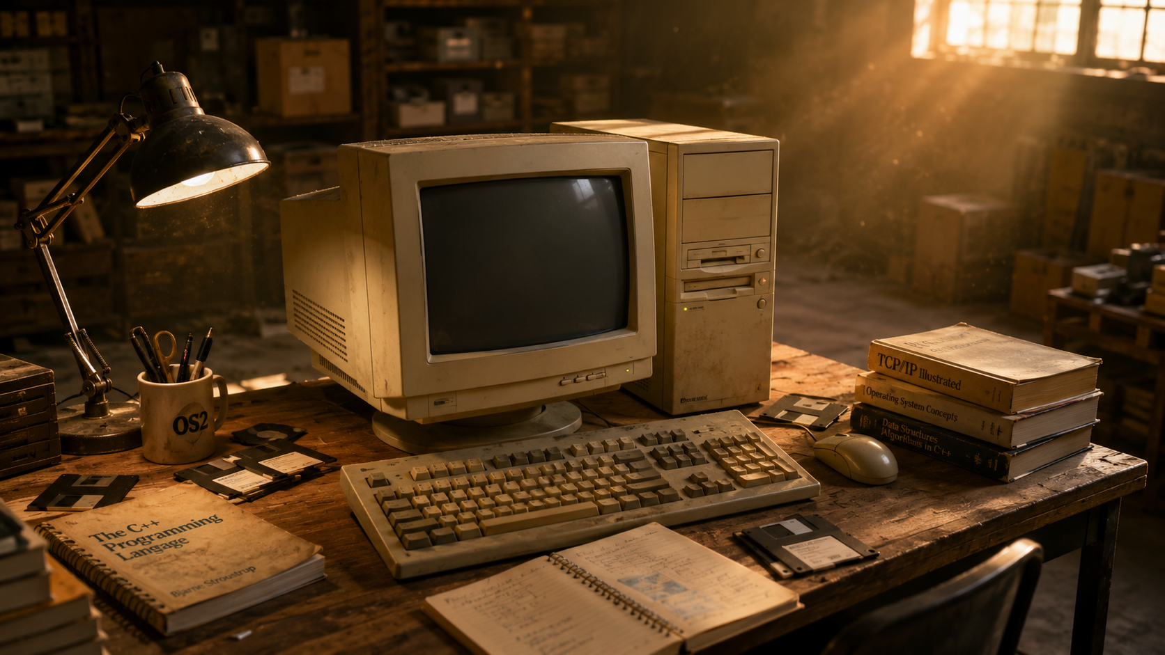 desk scene
